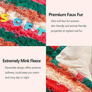 GONAAP Fuzzy Faux Fur Throw Blanket Stripe Red Brown Super Soft Cozy Plush Fuzzy Shaggy Blanket for Couch Sofa Bed (Stripe Red Brown, Throw(50"x60")) by CozyNest Decor