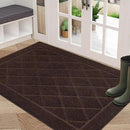 BEQHAUSE Dirt Trapper Door Mat 32" x 48", Doormat Non-Slip Entryway Rugs Washable, Dog Door Mat Stain Resistant and Absorbent Welcome Floor Mat for Front Back Door, Muddy Wet Shoes & Paws, Brown by CozyNest Decor