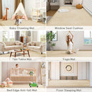 Baby Play Mat for Floor Tummy Time Mat Nursery Rug Muscle Area Playroom Rug Tatami 79"x118" Memory Foam 1.3" Thick Crawling For Babies,Toddlers, Infants, Kids,Floor(Beige) by TinyTreasures Baby Boutique