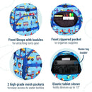 Wildkin ECO rPET 15-inch Kids Backpack – Sustainable, Padded, Adjustable – Trains, Planes & Trucks by TinyTreasures Baby Boutique