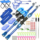 DaddyGoFish Kids Fishing Pole - Rod Reel Combo Tackle Box Starter Set - First Year Small Gear Kit for Boys Girls Toddler Youth Age Beginner Little Children by TinyTreasures Baby Boutique