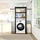 Ulif U8 Medium Laundry Room Storage Organizer, Over the Washer and Dryer Storage Shelves for Laundry Organization, 32.3”W x 17.3”D x 76.2”H, Suit Washing Machine Width within 29.9”, Hold 304 lb, Black by CozyNest Decor