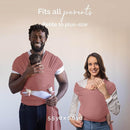 Boba Baby Wrap Carrier – Original Baby Sling Carrier for Newborns (7–35 lbs), Soft, Secure, Hands-Free & Ergonomic, Ideal for Comfortable Bonding, New Parents (Dusty Pink) by TinyTreasures Baby Boutique