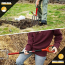 4-Tine Pitch Fork Garden Digging Fork Spading Fork Heavy Duty Pitchfork for Gardening Potato Fork, 43 inches by GreenHaven Gardens