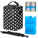 Breastmilk Cooler Bag with Ice Pack Fits 4 Baby Bottles Up to 9 Ounce Insulated Baby Bottle Bag Breast Milk Cooler on The Go with Strap Baby Bottle Cooler Bag for Nursing Mom Daycare or Travel by TinyTreasures Baby Boutique