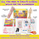 Fashion Designer Kits for Girls Ages 8+ Beginners Learn About Patterns, Draft & Re-Design Patterns, Sew & Be A Fashion Designer for The 8.5 in. Wood Mannequin. Sewing Kits for Kids 8-12 by TinyTreasures Baby Boutique