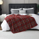 MERRYLIFE Dark Red Plaid Throw Blanket Decorative Fleece Throw | Ultra-Plush Colorful | Couch Blanket Travel Lap | Home Gift Use(50" 60",Dark Red Plaid) by CozyNest Decor
