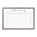 Personalized Dry Erase Wall Calendar with Custom To do list and Notes Organization Sections | Large Whiteboard Calendar (36" W x 24" H, Barnwood Frame) by TinyTreasures Baby Boutique