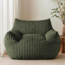 Oversized Bean Bag Chair for Adults, Giant Comfy Plush Boneless Bean Bag Couch with Filler for Kids - Reading Chair for Living Room, Bedroom & Dorm, Single Accent Chair Floor Lounger, Green by CozyNest Decor