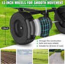 200LB Tow Behind Broadcast Spreader, Fertilizer Spreader Holds up to 550 lbs with 13" Pneumatic Tires and Adjustable Flow Control Lever,for Fertilizer, Grass Seed, Salt, Ice Melt, Lawn by GreenHaven Gardens
