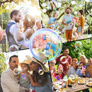 EagleStone 2 Pack Bubble Gun Machine for Kids, Automatic Light Up Bubble Blower with 4 Bottles 10 Bags Refill Solution, Bubble Guns Blaster for Toddlers, Outdoor Toys Gifts, Wedding Easter Party Favor by TinyTreasures Baby Boutique