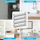 ROFAY Spice Rack Organiser, 4 Pack Wall Mounted Tier Shelf with Adhesive Sticker & Screws for Spices, Herbs, Jars and Other in Cupboard/Kitchen/Cabinets/Pantry by CozyNest Decor