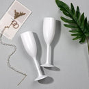 XUWAIDSGN Acrylic Champagne Flutes Toasting Glasses Unbreakable Mimosa Bar Reusable Wine Glasses Vintage Champagne Flutes Stemmed Drinking Cups 5.4 OZ for Christmas Birthday (100, white) by CozyNest Decor