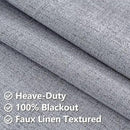 Blackout Curtains Customsize 1 Panel, 100% Blackout Textured Thermal Curtains, Grommet Privacy Light Blocking Drapes for Living Room Bedroom Luxury Decor(Customsize, Light Grey) by CozyNest Decor