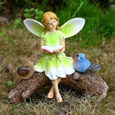 Garden Flower Fairy Statue Decor-Solar Outdoor Fairy Statues-Garden Fairy Outdoor Snail,Bird Figurines Decoration for Outside Patio Lawn Yard,Fairies Ornaments Gifts,Tall 8.4 Inches by GreenHaven Gardens