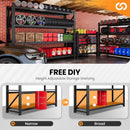 79” W Garage Shelving Heavy Duty, 7000LBS Metal Storage Shelves, 4 Tier Storage Rack Shelf, Steel Industrial Shelving, Adjustable Standing Shelf for Basement/Warehouse 79" W x 24" D x 79" H, Black by GreenHaven Gardens