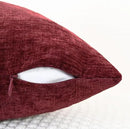CaliTime Throw Pillow Covers Decorative 20 X 20 Inches Pack of 2 Cozy Chenille Cushion Cases for Couch Sofa Bed Living Room Home Burgundy by CozyNest Decor