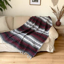 Traditional Handwoven Mexican Blanket, Large Falsa Serape - Soft & Durable - Vibrant Beach, Picnic, Yoga & Camping Mat - Lightweight Boho Throw 70"x50" (Rust) by CozyNest Decor