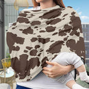 Binienty Baby Car Seat Covers Nursing Cover Soft Stretch Breastfeeding Scarf, Animal Brown Cow Stripe Print, Baby Infants Canopies by TinyTreasures Baby Boutique