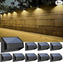Solar Lights Outdoor 8 Pack, RGB 8 Colors, Dusk to Dawn Deck Light, Solar Deck Lights for Outside IP65 Waterproof, Backyard/Railing/Wall/Step/Patio/Fence by GreenHaven Gardens