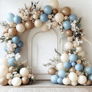 RUBFAC 129pcs Dusty Blue Balloons Different Sizes 18 12 10 5 Inch Latex Haze Blue Balloon Garland Arch for Party Decoration Birthday Wedding Engagements Anniversary Baby Shower Party Supplies by TinyTreasures Baby Boutique