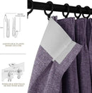 Room Divider Curtains Screen Partitions, Linen Look 100% Blackout Drapery 102 Inches Long, 100" Wide Pinch Pleated Window Drapes, Privacy Protecting, Light Blocking, (1 PC, Violet) by CozyNest Decor