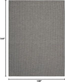 Nourison Positano Indoor-Outdoor Charcoal 9' x 12' Area Rug, Easy Cleaning, Non Shedding, Bed Room, Living Room, Dining Room, Backyard, Deck, Patio (9x12) by GreenHaven Gardens