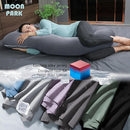 MOON PARK Pregnancy Pillows for Sleeping - U Shaped Full Body Maternity Pillow with Removable Cover - Support for Back, Legs, Belly, HIPS - 65 Inch - Dark Grey - Cooling Cover by TinyTreasures Baby Boutique