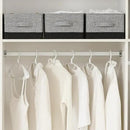 linen closet organizers and storage, 3 Pack Large Storage Baskets, Washable, Clothing Storage Bins with Handle, Closet Organizer for Storage Sweater,Sheets (gray black, 16"x9½"x6¾") by CozyNest Decor