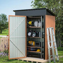 5x3 Ft Storage Shed, Outdoor Metal Shed with Lock, Small Lean to Shed, Compact Vertical Outside Bike Tiny House for Garden, Backyard, Patio, Tool by GreenHaven Gardens