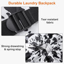Femuar Laundry Bag Backpack Durable Laundry Bag with Shoulder Straps and Mesh Pockets Portable Laundry Dirty Clothes Hamper Bag for College Dorm (Cow Print) by CozyNest Decor