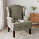 Accent Chair, High Back Upholstered Armchair with High Resilience Sponge & Wood Legs, Mid-Century Modern Comfy Single Sofa Reading Chairs for Living Room, Bedroom (Light Camel, Set of 1) by CozyNest Decor