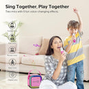 Contixo KS1A Kids Mini Karaoke Machine with LED Lights, 7–10H Playback, Dual Wireless Mics, Magic Voice Effects, Bluetooth Speaker for Children, Portable Singing Toy Gift for Boys & Girls, Pink by TinyTreasures Baby Boutique