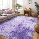 Washable Area Rugs 5'x7' Non-Slip Modern Abstract Soft for Living Room Entryway Bedroom Nursery, Print Pattern, Purple Gray Pink White by TinyTreasures Baby Boutique