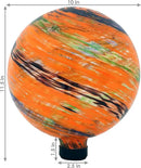 Sunnydaze 10-Inch Gazing Ball for Garden - Glass Gazing Globe for Outside - Garden Orb Yard Decor - Sunset Sky by CozyNest Decor