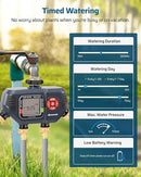 DEWENWILS Sprinkler Timer 4 Zone, Water Timer for Garden Hose with Rain Delay/Manual/AUTO Irrigation, Programmable Outdoor Faucet Hose Timer for Yard, Lawn by GreenHaven Gardens