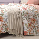 CUDDLE DREAMS Silk Throw Blanket with Hand-Knotted Fringe, Natural, Soft & Breathable (Ivory) by CozyNest Decor