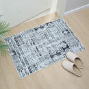 Door Mat Indoor Entrance 2x3 Rug Machine Washable Boho Moroccan Small Area Rug Non-Slip Low Pile Throw Rugs for Entryway, Kitchen, Front Door Indoor Entrance,Kids Room (Black and White) by TinyTreasures Baby Boutique