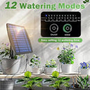 IPOW Upgrade 12 Timer Modes Supports 30 Pots 100% Anti-Siphoning Solar Irrigation System Automatic Watering System for Balcony, Indoor & Outdoor Plants, Garden, and Potted Plants by GreenHaven Gardens