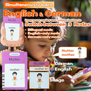 Talking Flash Cards for Kids - German Bilingual English Flashcard for Toddlers 3-12, Test Mode, 510 Sight Words, Audible Pocket Speech, Sensory Toys for Autism, Boys Girls Gifts (German) by TinyTreasures Baby Boutique