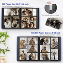 Popotop Photo Album 4x6 300 Pockets with Leather Hardcover Cover, Small Photo Album Holder Book with 50Pcs Pages for Family Travel Wedding Baby Gifts by TinyTreasures Baby Boutique