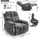 Lazy Boy Recliner Chair, Postoperative Recovery，Retractable 23'' Extra-Long Leg Support Lift Chair Hold up to 400lb，25.5'' Oversized Recliner seat for Big and Tall by CozyNest Decor