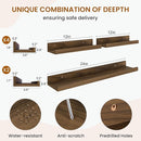 Axeman Picture Ledge Shelf, Floating Shelves for Wall Decor Storage Set of 6, 24 inch Floating Wall Mounted Shelves, Wall Shelves with Lip for Living Room, Bedroom, Nursery, Bathroom, Kitchen, Walnut by TinyTreasures Baby Boutique