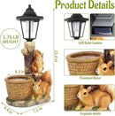 Solar Squirrels Outdoor Statues, Garden Sculptures with Flowerpot Decor & Solar Lantern for Yard Art Lawn Ornaments Porch Patio Balcony - Birthday Gifts for Women Mom by GreenHaven Gardens