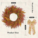 CYANBLOOM Front-Door Cedar Fall Wreaths: 24 Inch Large Wreath with Burlap Bow - Weatherproof Outdoor Porch Decor - Ideal Stress Relief Rustic Greenery for Autumn Holiday (Thanksgiving/Halloween 2025) by CozyNest Decor