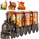 Fall Snow Globe Train Gnome Turkey Pumpkin Classic Relief Texture Battery Powered LED Glitter Fall Decorations for Home Autumn Harvest Thanksgiving Gifts by CozyNest Decor