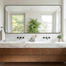 Bathroom Mirror 72" x 36", Large Rectangle Wall Mirror, Black Metal Frame Wall Mounted Mirrors for Bathroom, Vanity, Bedroom, Entryway Decor(Horizontal/Vertical) by CozyNest Decor