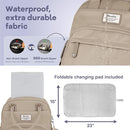 RUVALINO Diaper Bag Backpack-Multifunction Baby Travel Bag with Changing pad, Insulated Bottle Holders & Pacifier Case, Large Capacity, Waterproof, Clay by TinyTreasures Baby Boutique
