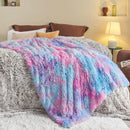 GONAAP Fuzzy Faux Fur Throw Blanket Purple Rainbow Super Soft Cozy Plush Fuzzy Shaggy Blanket for Couch Sofa Bed (Purple Rainbow, Throw(50"x60")) by CozyNest Decor