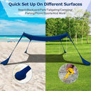 COMMOUDS Beach Tent Sun Shelter - UPF50+ Pop Up Beach Canopy with Sandbags & Sand Shovel & Windproof Poles, Portable Sun Shade for Beach, Camping, Picnics, Backyard by TinyTreasures Baby Boutique